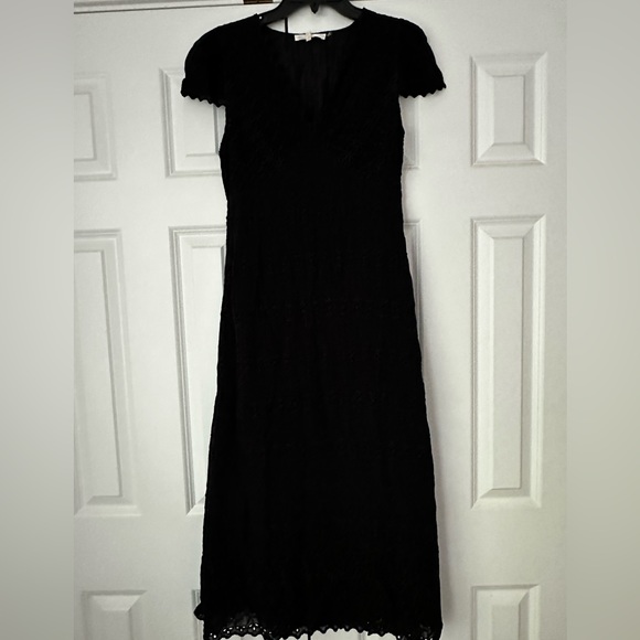 Beautiful NEW love shack fancy midi BLACK dress size S